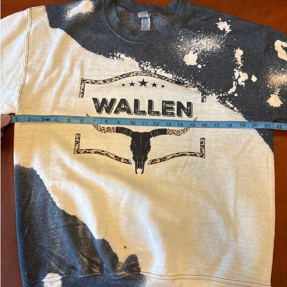 Morgan Wallen Bleached Tie Dye Crewneck Sweatshirt Unisex Medium EUC - Picture 4 of 9